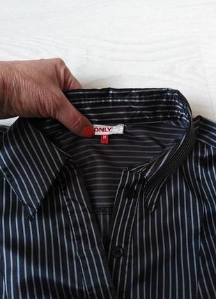👍 атласное платье-рубашка черное в полоску😍