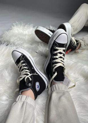 Кеды на платформе converse x comme des garcons play high top platform black5 фото