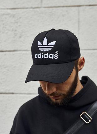 Кепка adidas черная с белым лого4 фото