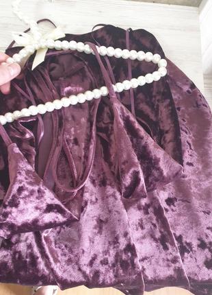 Велюровое бархатное платье зара2 фото
