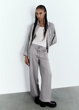 Жіночі штани zara сатинові брюки фірмові нові оригінал зара