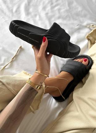 Тапки adilette slide black тапочки5 фото