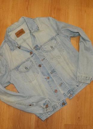 Р. 44-46/s-m джинсовая куртка мужская светлая alcott (подойдёт для подростков)