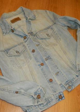 Р. 44-46/s-m джинсовая куртка мужская светлая alcott (подойдёт для подростков)3 фото
