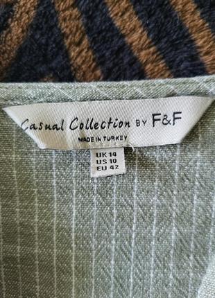 Блуза свободного кроя f&f размер l оливковый цвет4 фото