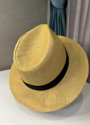 Шляпа натуральная летняя федора2 фото
