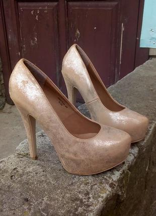 👠👠👠 эффектные туфли на шпильке от бренда new look, р.38 код k3815