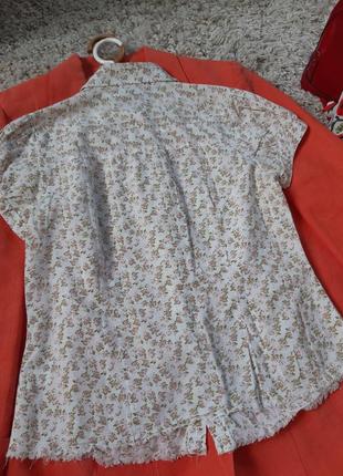 Стильная нежная хлопковая блуза в мелкий цветочный принт, clockhouse,  p. 38-409 фото