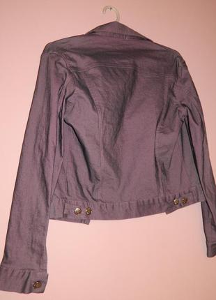 Р. 42-44/xs-s куртка джинсовая тонкая розово-сиреневая (подойдёт для девочки подростка) she's6 фото