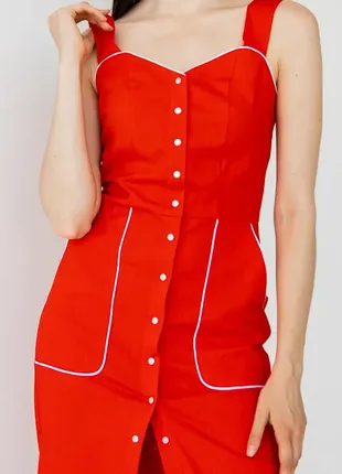 Сарафан силуэтный с кантом, размер m, l