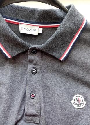 Мужской лонгслив футболка поло moncler maglia polo manica corta4 фото