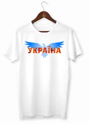 Футболка с патриотическим принтом "украина. орел с раскрытыми крыльями" push it