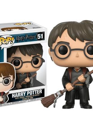 Аніме фігурка funko pop фанко поп "гаррі поттер з мітлою №51" 10 см harry potter with broom