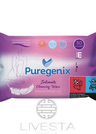 Влажные салфетки для интимной гигиены puregenix1 фото