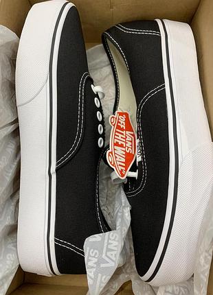 Кеди на платформі vans authentic platform black / white