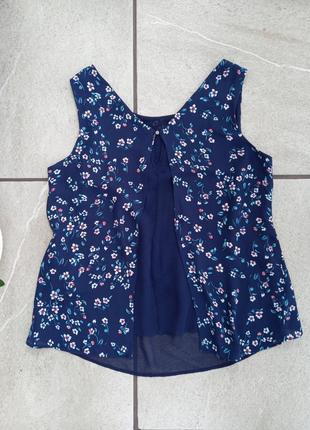 Блузка bershka синя майка топ5 фото