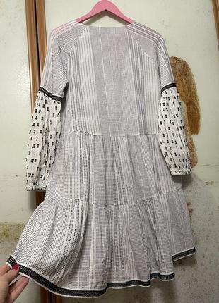 Крутое платье вышиванка от zara оверсайз с-м-л7 фото