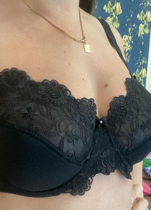 Шикарный, базовый, ажурный, бюстгальтер черного цвета, от бренда: esmara lingerie 👌7 фото