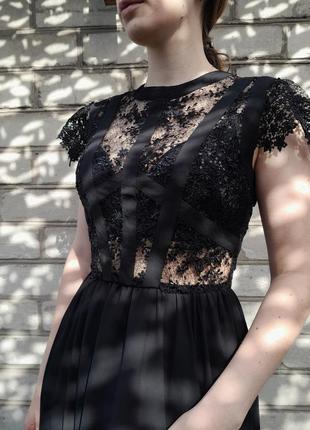 Вечернее выпускное макси платье длинное в пол чёрное платье2 фото