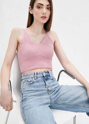 В'язаний топ в рубчик арт. 833