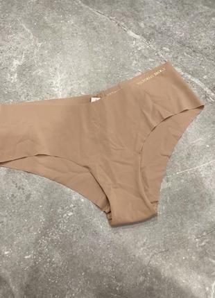 Білизна трусики бежеві victoria’s secret безшовні труси вікторія сікрет м