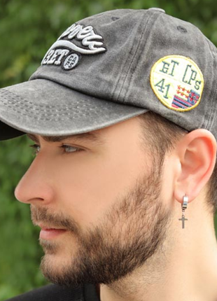 Чоловіча літня кепка бейсболка «discovery» чорна