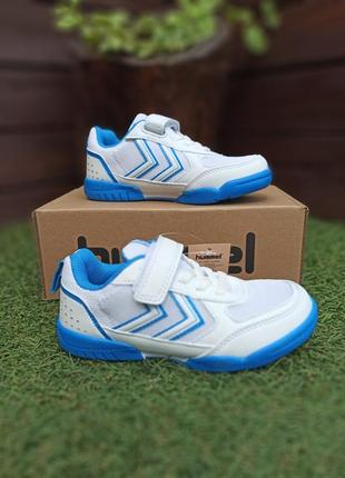 Кросівки для хлопчика hummel aeroteam 2.0 jr vc 212122-9001 білі з блакитним (29)