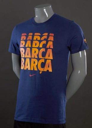 Чоловіча бавовняна футболка nike barca / barcelona fc / fcb / найк барселона оригінал