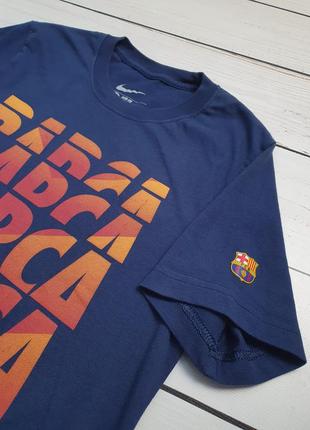 Мужская коттоновая футболка nike barca / barcelona fc / fcb / найк барселона оригинал3 фото