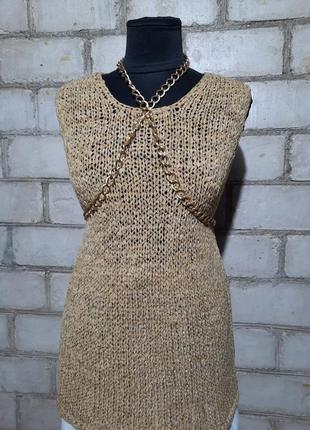 Крутевая дизайнерская блуза майка кольчуга сетка