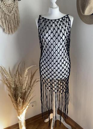 Сукня туніка сітка макраме8 фото