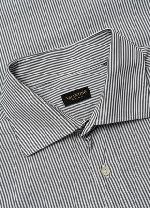 Valentino roma stripe cotton long sleeve dress shirt  чоловіча сорочка2 фото