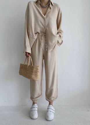 Трендовий лляний костюм на літо під zara