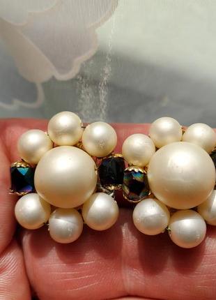 Винтажные серьги-клипсы из америкы, 60ти
