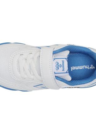 Кроссовки для девочки hummel aeroteam 2.0 jr vc 212122-9001 белые с голубым (29)7 фото