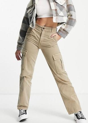 Карго штанги висока посадка брюки stradivarius оригинал