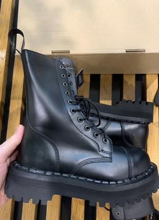 Altercore black leather черевики берці рок взуття8 фото
