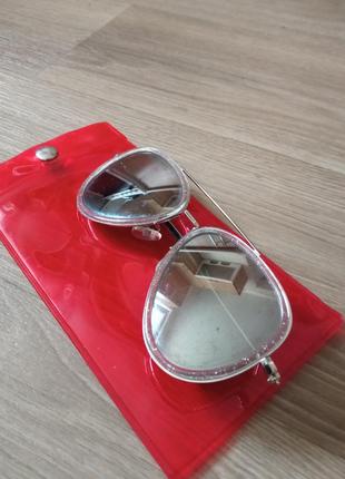 Солнцезащитные очки зеркальные капельки4 фото