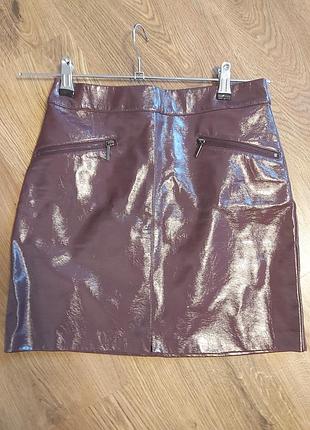 Юбка из эко кожи