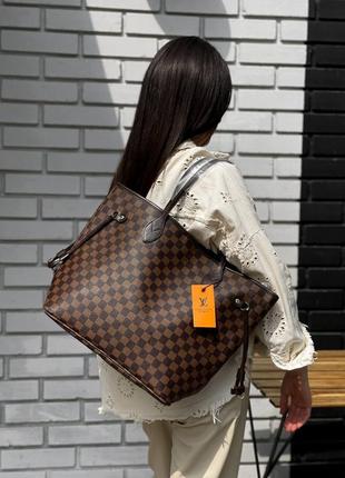 Сумка louis vuitton neverfull brown v21 фото