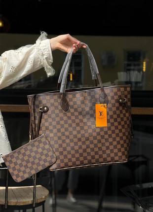 Сумка louis vuitton neverfull brown v24 фото