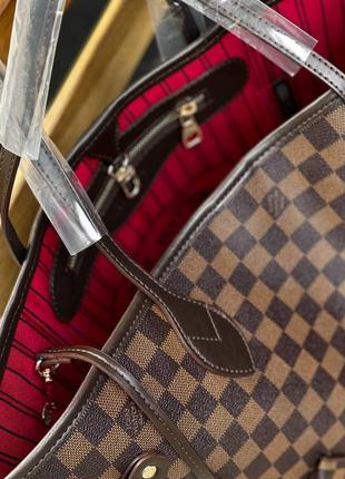 Сумка louis vuitton neverfull brown v28 фото