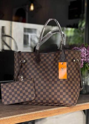 Сумка louis vuitton neverfull brown v210 фото