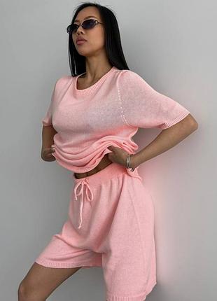 Вязаный бесшовный костюм,100% хлопок