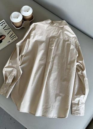 Блуза рубашка в стиле brunello cucinelli беж белая6 фото