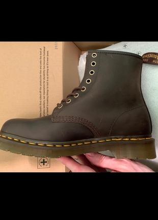 Черевики dr. martens 1460 crazy horse brown premium soft leather