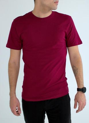 Мужская футболка базовая красная6 фото