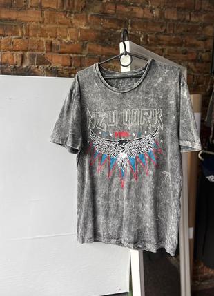 Bronx new york men’s vintage big print t-shirt футболка