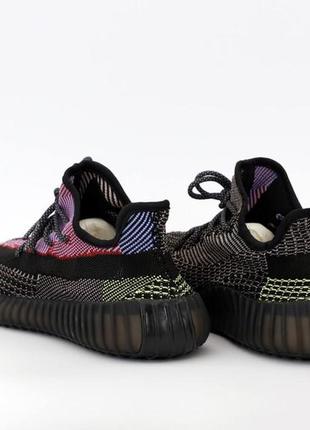 Рефлективные кроссовки adidas yeezy boost 350 v2 black (адидас изи буст мужские и женские 365 фото