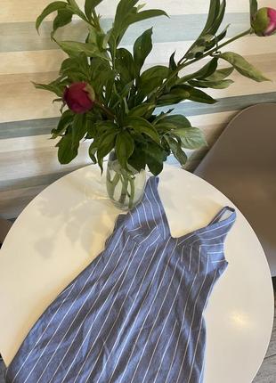 Літня сукня . блакитна в полоску